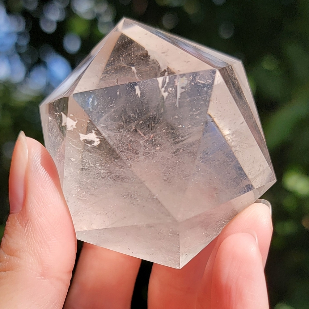 NEW 47MM - 156G CLEAR QUARTZ MERKABA SPHERE
